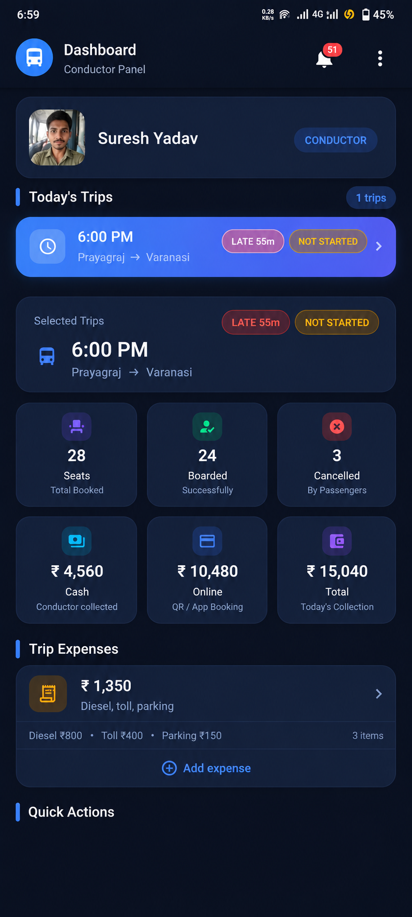PathYatra conductor app